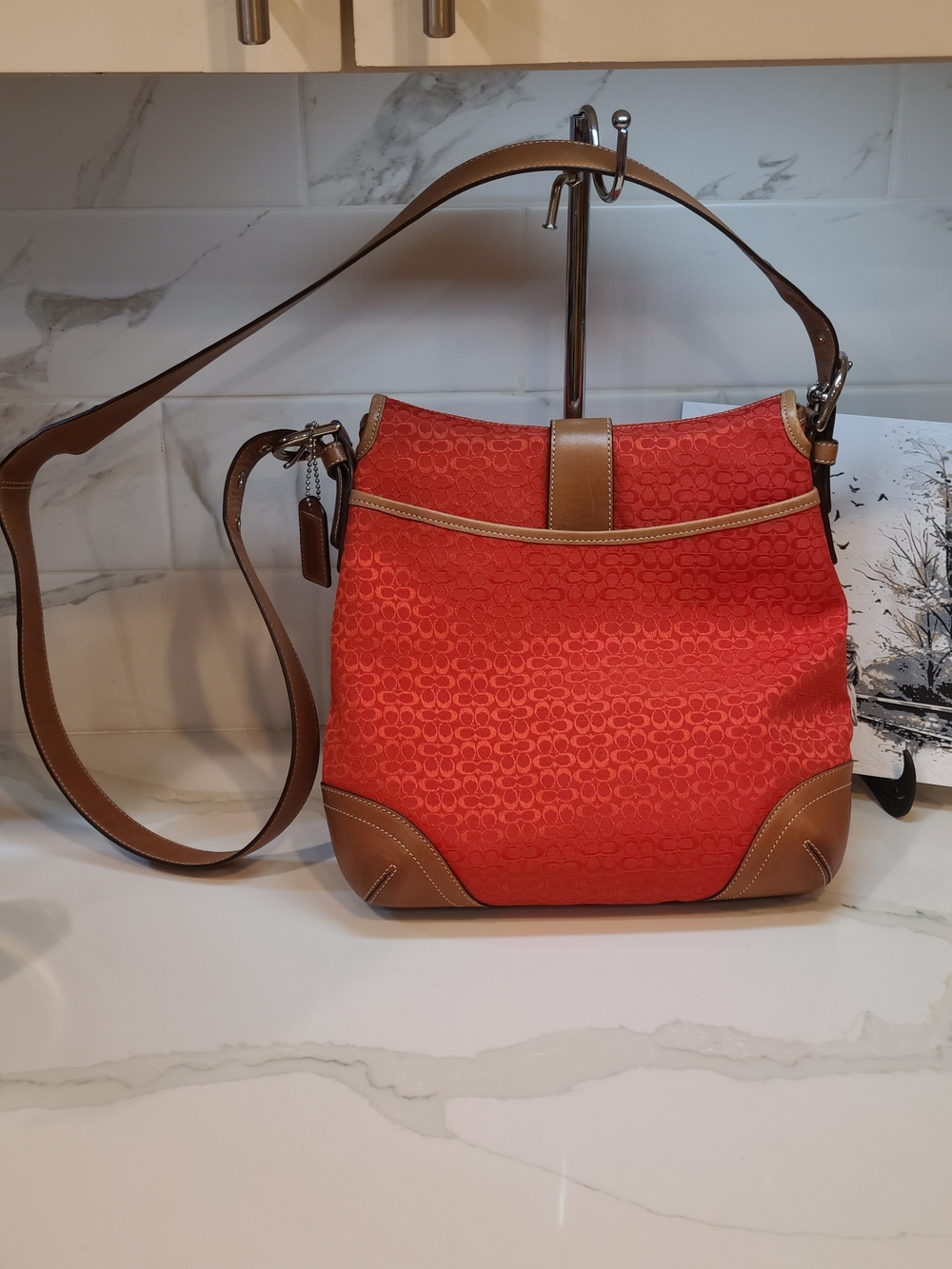Coach Vintage Soho Red Brown Mini Cs 2003 Y2K Vintage F3K-6376 EUC - Picture 12 of 15